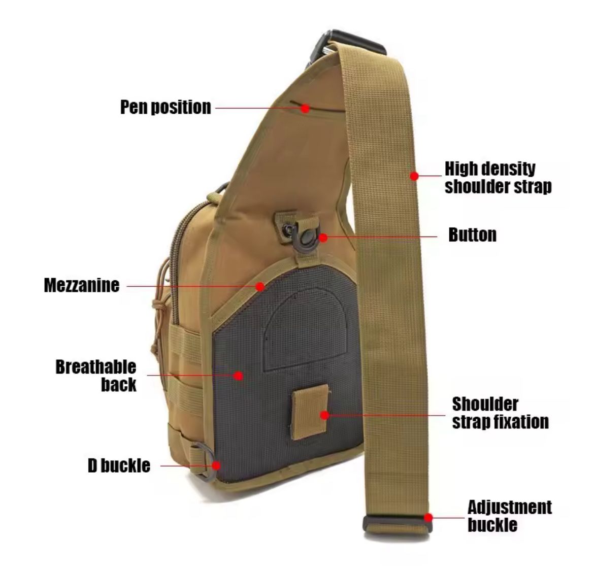 🎒 תיק כתף טקטי – Tactical Sling Bag – תמונה 5