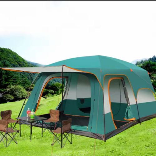 ⛺ אוהל משפחתי גדול 320×220×180 ס"מ – צבע ירוק
