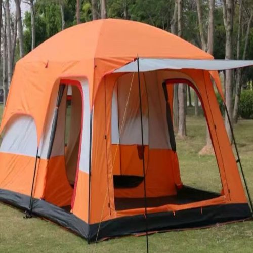⛺ אוהל משפחתי גדול 320×220×180 ס"מ – צבע כתום