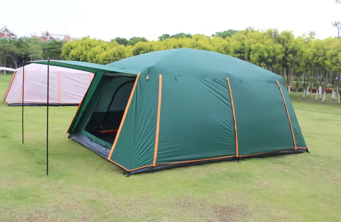 ⛺ אוהל משפחתי גדול 320×220×180 ס"מ – צבע ירוק – תמונה 2