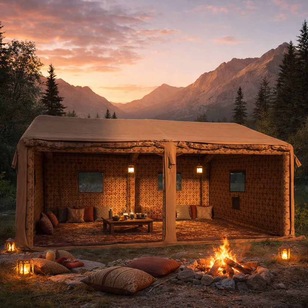 🏕️ אוהל מתנפח ענק 6×4 מטר